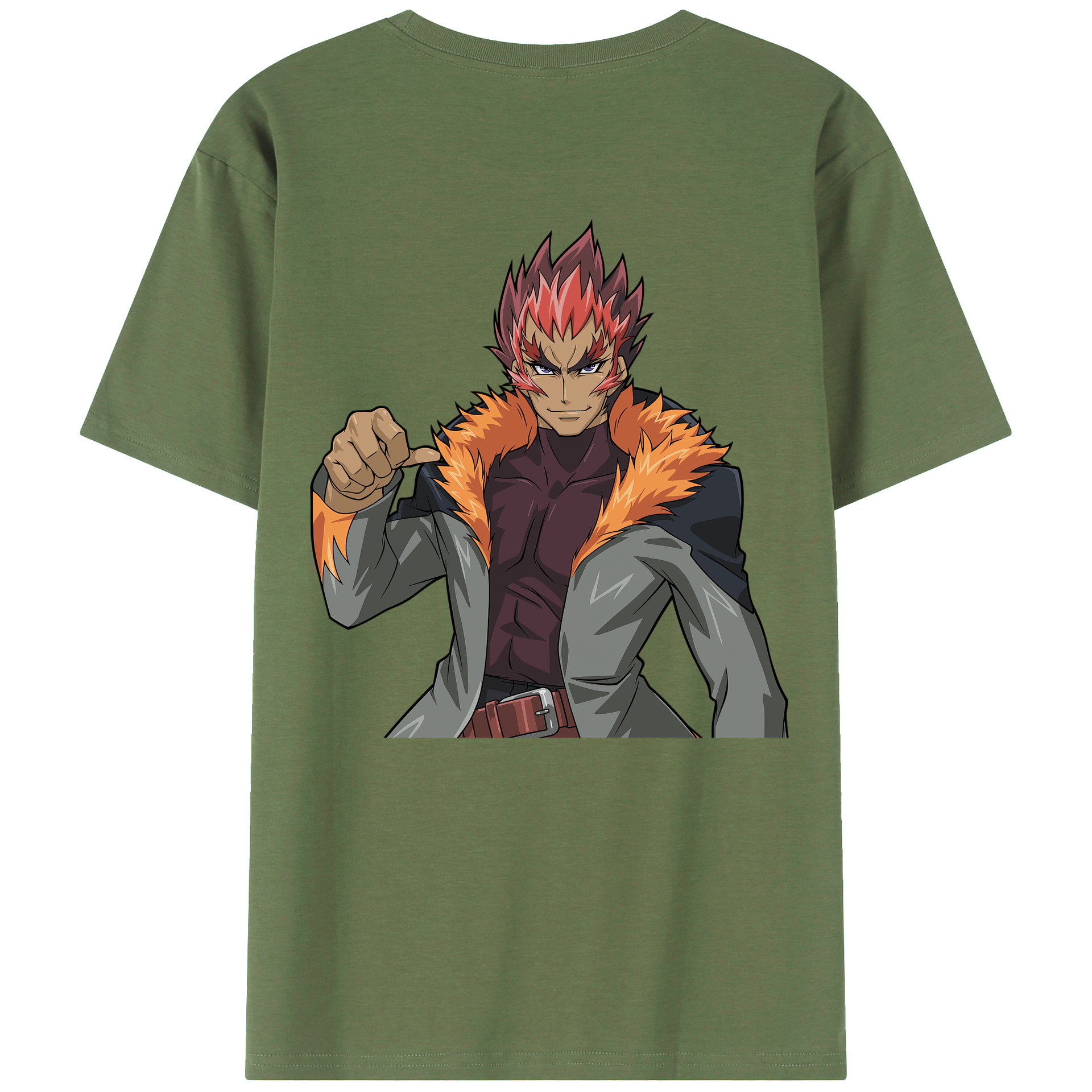 （画像用） 遊☆戯☆王 Yu-Gi-Oh! 綿100％ メンズ半袖Tシャツ（バックプリント） 通気性
